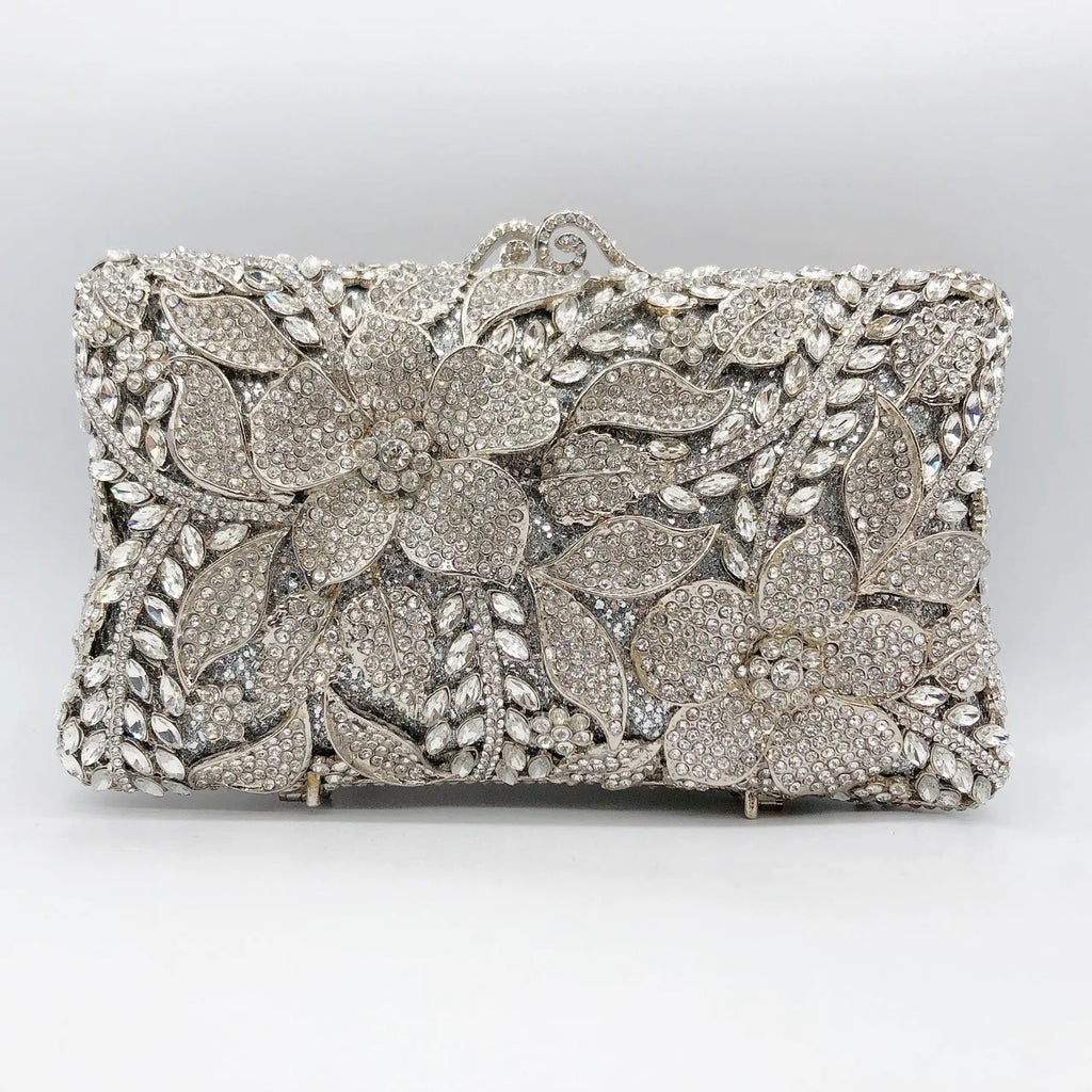 Pochette Soirée Femme XIYUAN Métal Minaudière Chaîne 18×6×12cm 4 Coloris – CLEVI Paris
