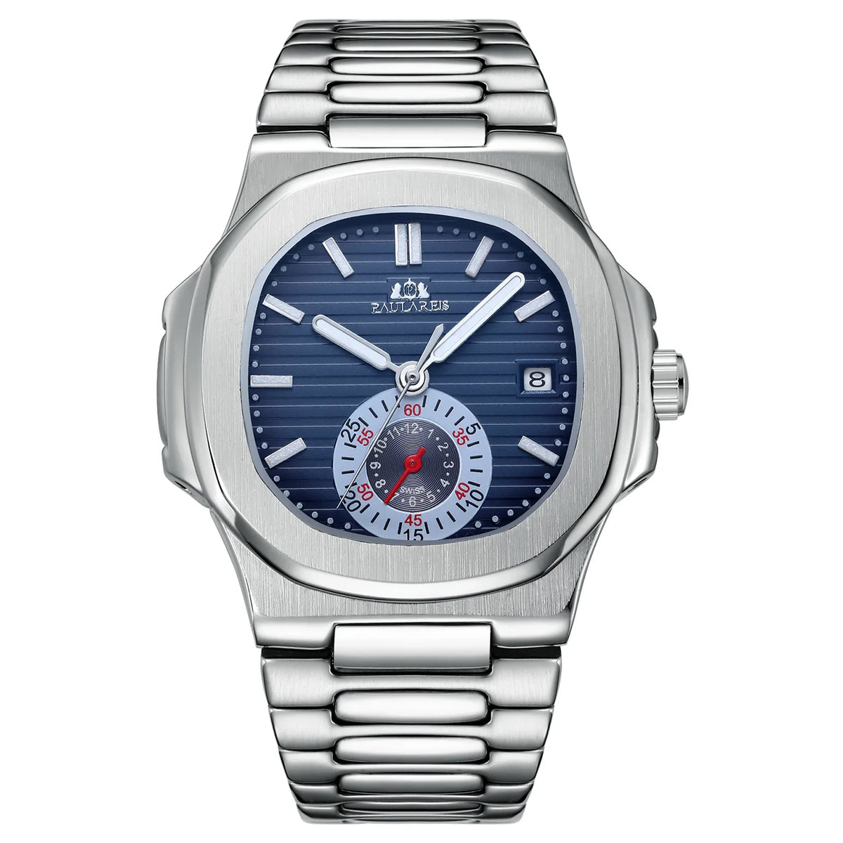 Montre Mécanique Carrée PAULAREIS Homme Acier – CLEVI Paris