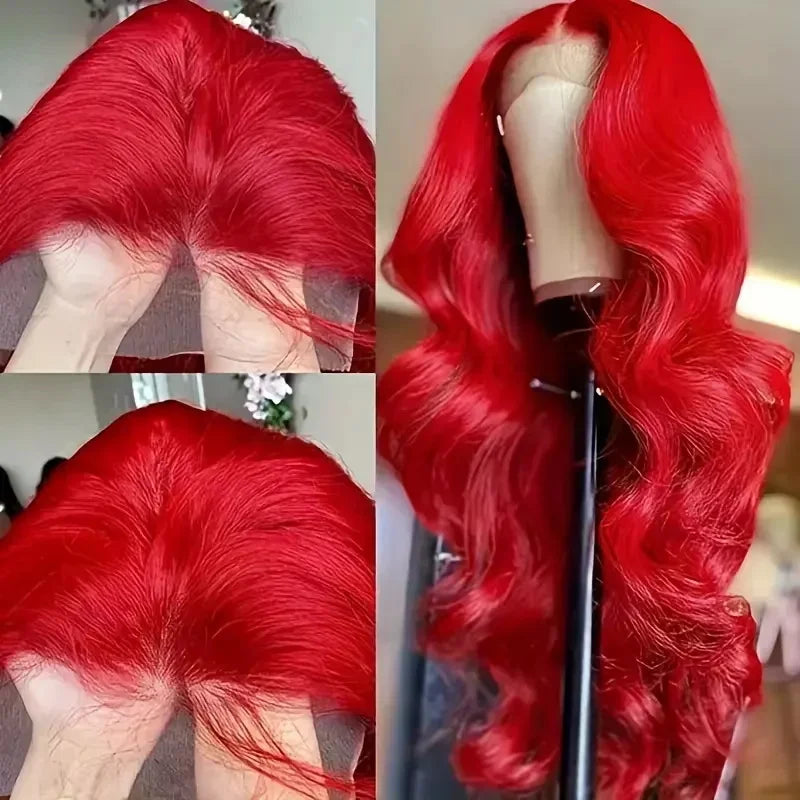 Perruque Body Wave Rouge Cheveux Humains HD Lace – CLEVI Paris