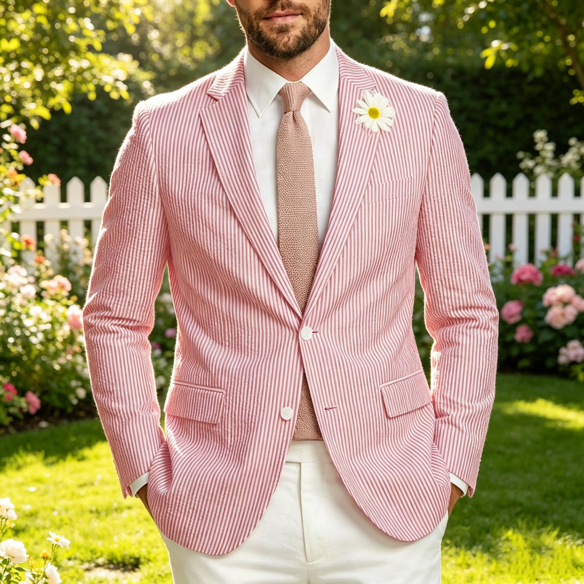 Blazer homme en tweed à chevrons, coupe droite – CLEVI Paris