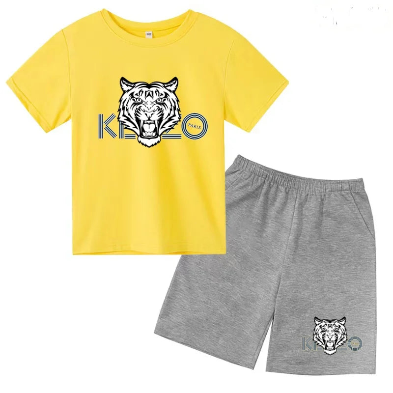 Ensemble enfant T-shirt imprimé et short – CLEVI Paris