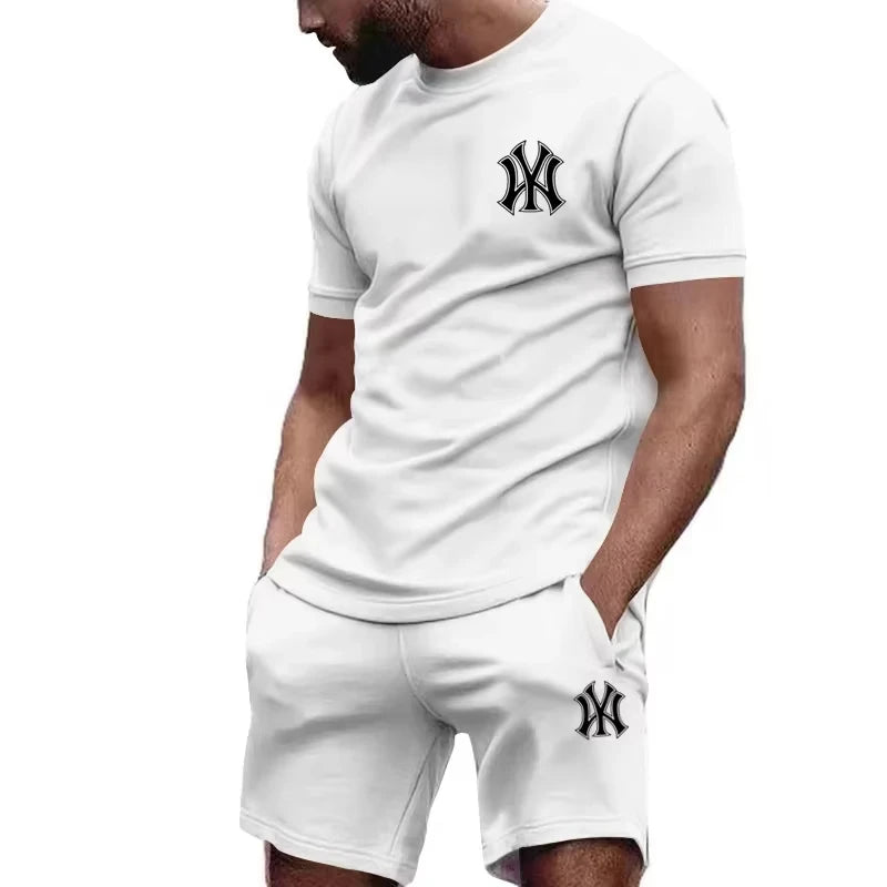 Ensemble 2 Pièces Homme T-shirt + Short Sport Été 2026 Running & Fitness – 12 Coloris, S à 4XL – CLEVI Paris
