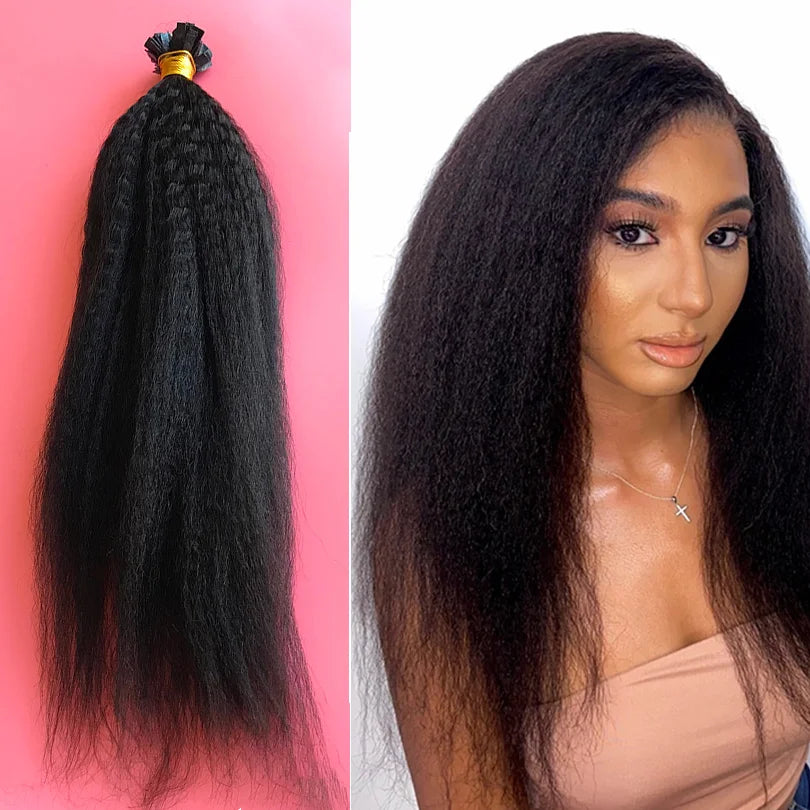 Extensions Flat Tip Kinky Straight Remy Hair 100 Brins – CLEVI Paris
