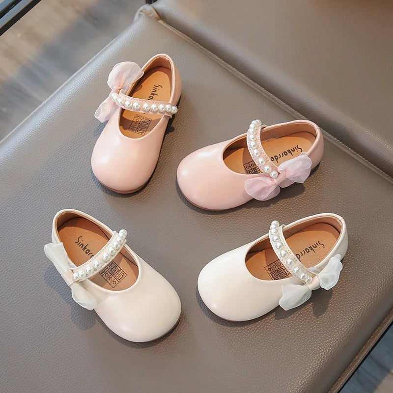 Chaussures fille à perles et nœud – CLEVI Paris