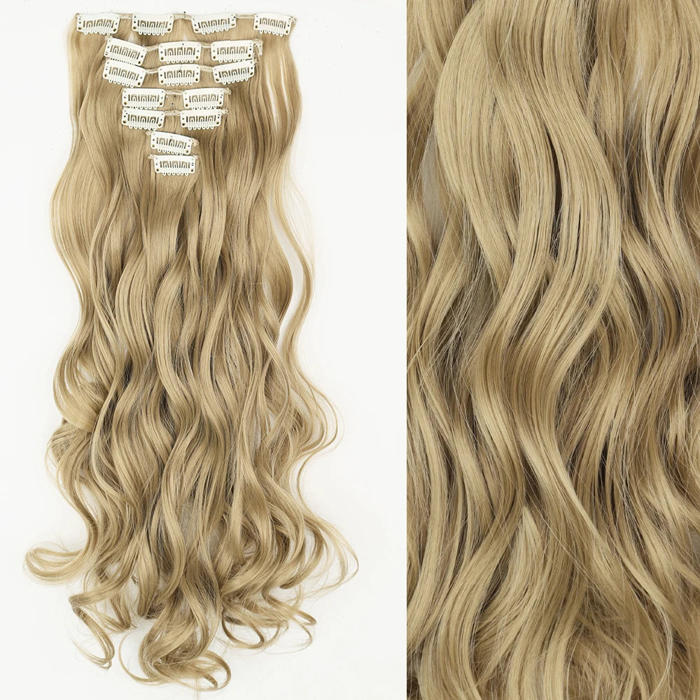 Extensions Cheveux Clips 7 Pcs Synthétique 50 Couleurs – CLEVI Paris
