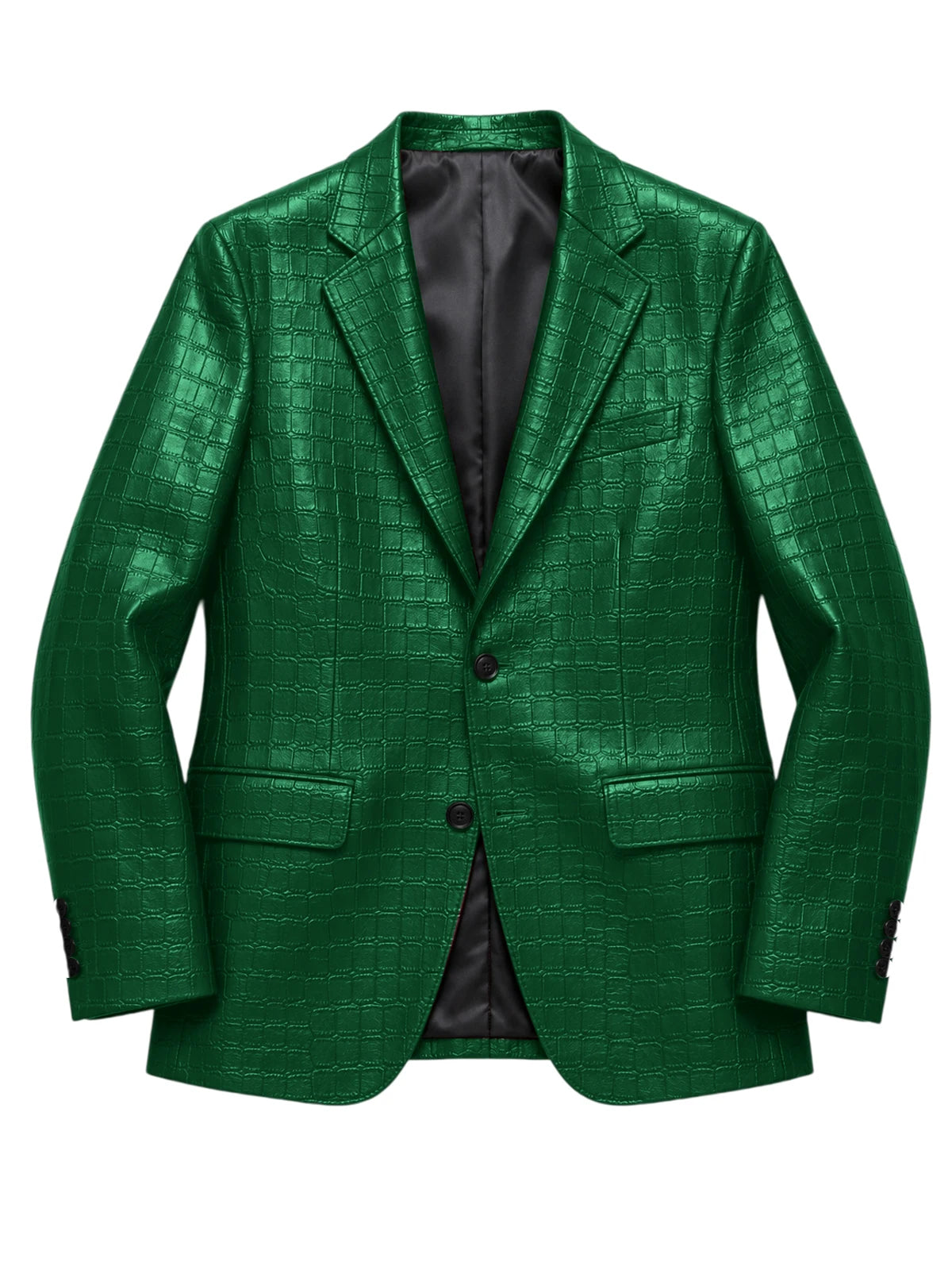Blazer homme simili cuir crocodile à 2 boutons – CLEVI Paris