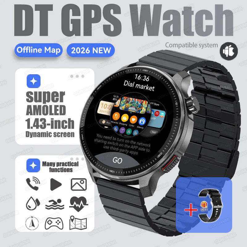 Montre GPS DTG6 AMOLED cartes hors ligne – CLEVI Paris