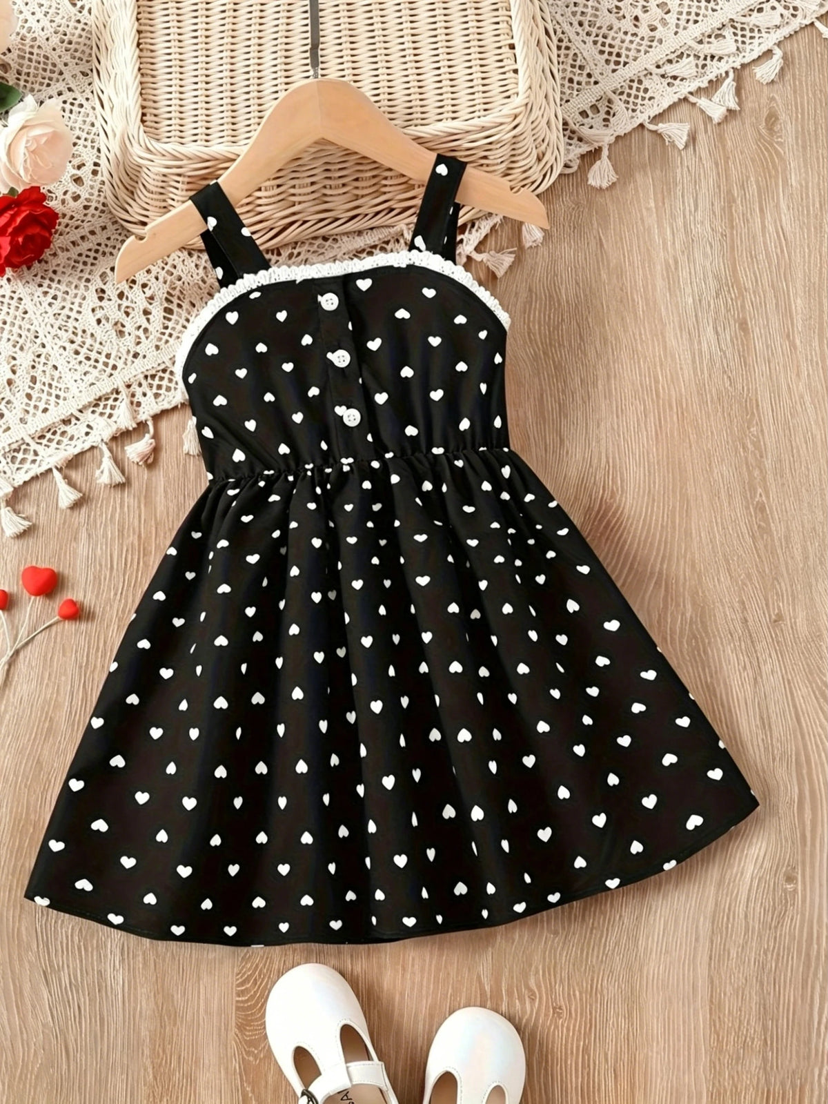 Robe fille imprimée sans manches – CLEVI Paris