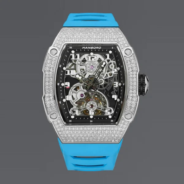 HANBORO 970 Montre Homme Automatique Miyota 50mm 180 Cristaux Étanche 5ATM – CLEVI Paris