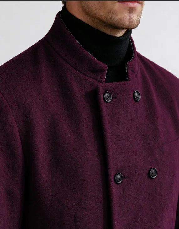 Veste homme à col montant et double boutonnage – CLEVI Paris