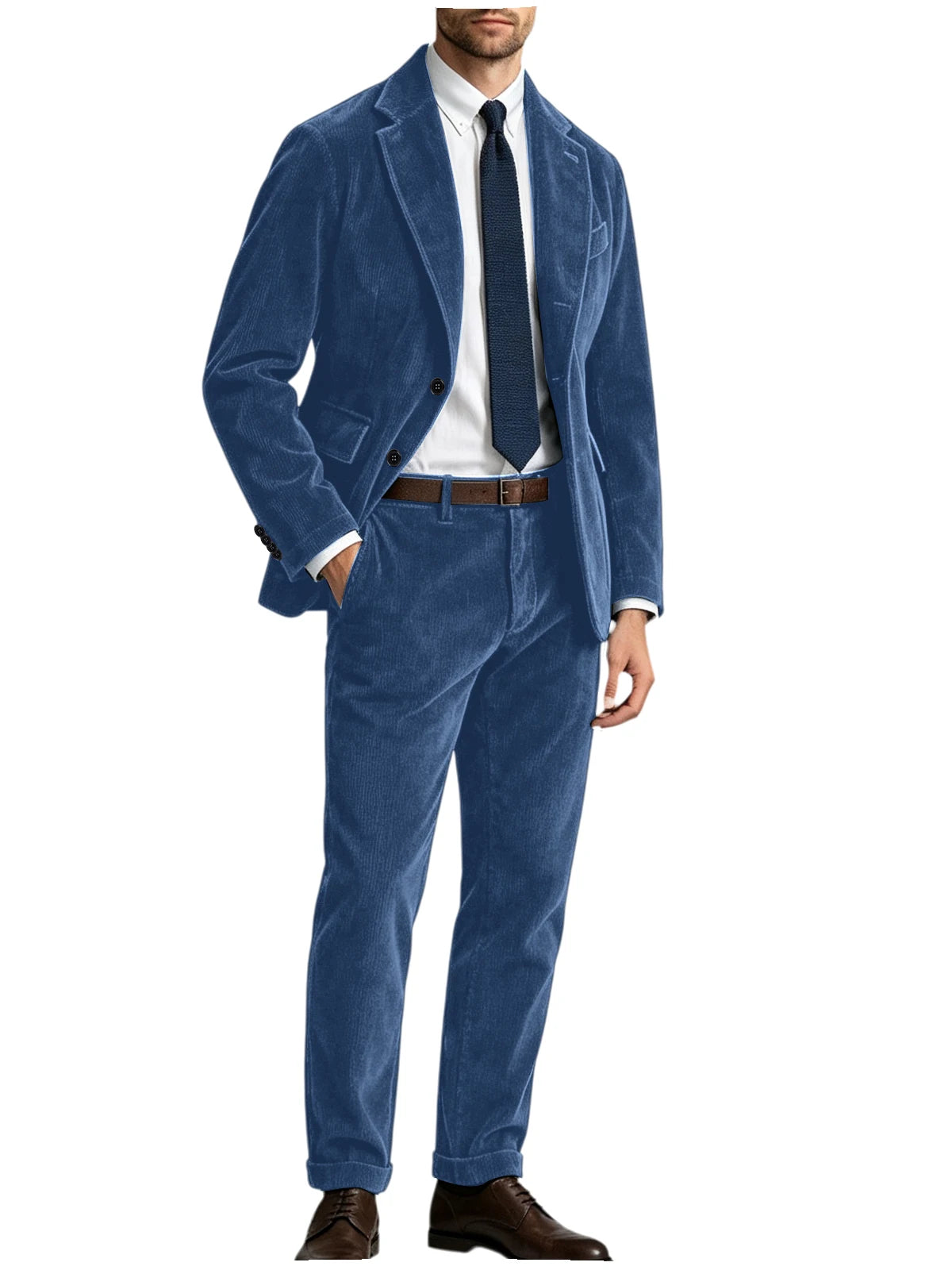 Costume homme 2 pièces en velours côtelé – CLEVI Paris