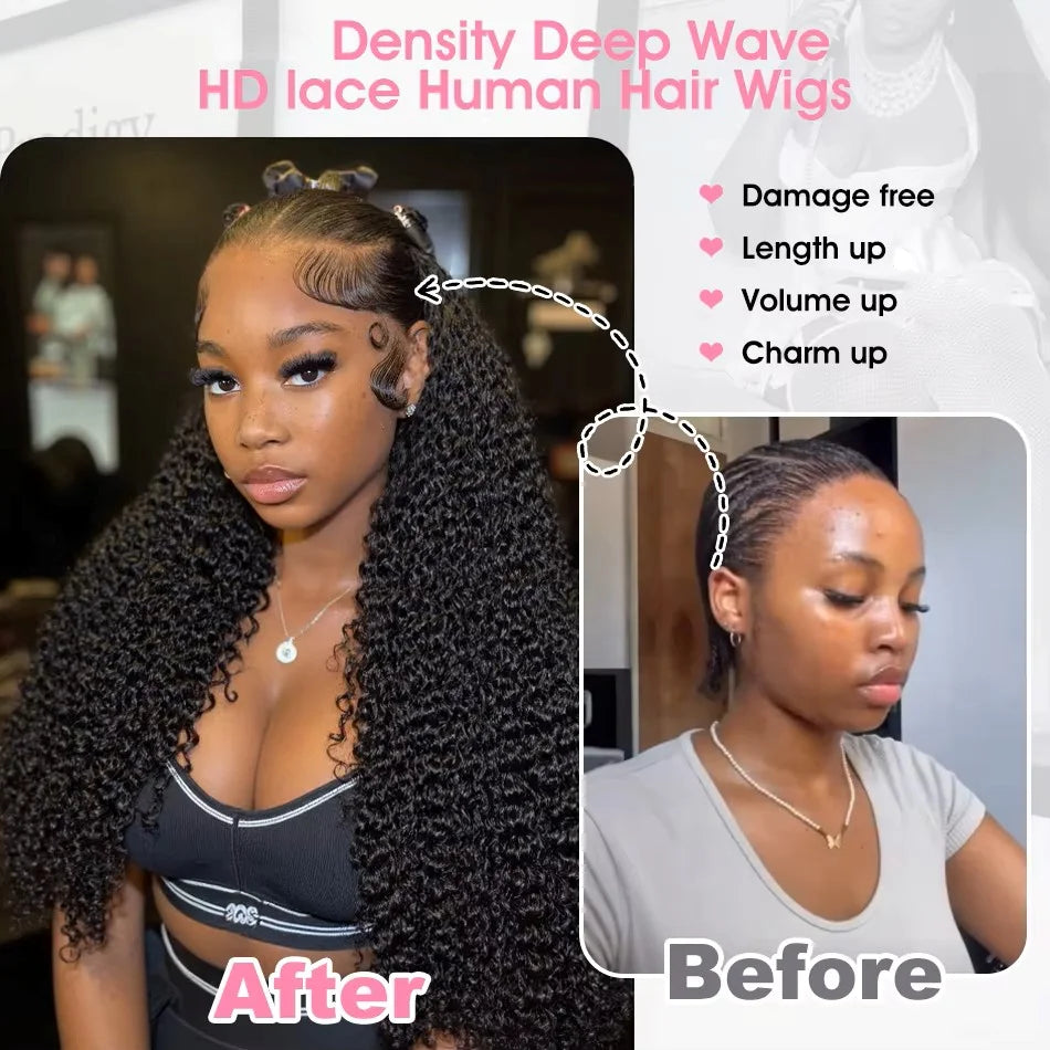 Perruque HD Lace Curly Water Wave – CLEVI Paris