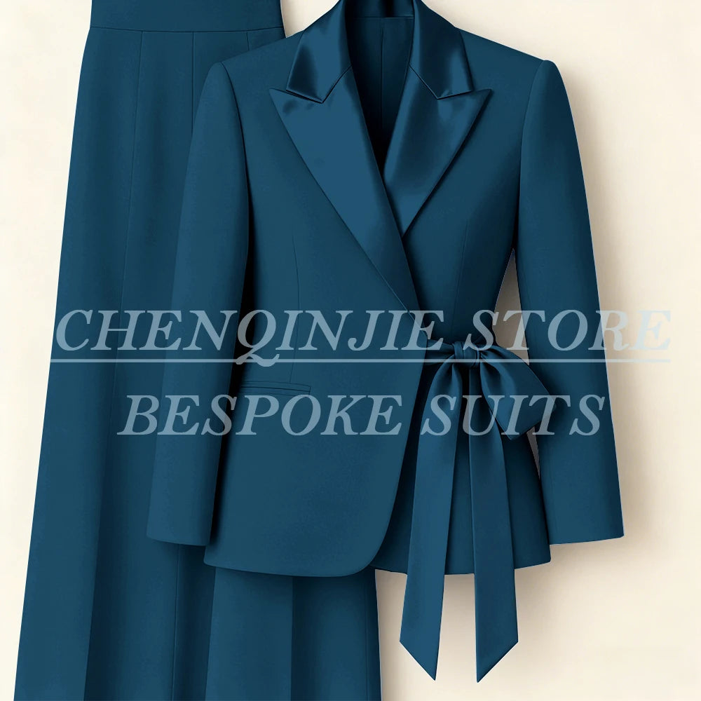 Tailleur femme blazer et pantalon large – CLEVI Paris