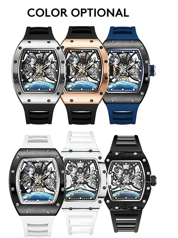 Daniel Gorman 919014 Montre Homme Automatique Squelette Tonneau Sport – CLEVI Paris