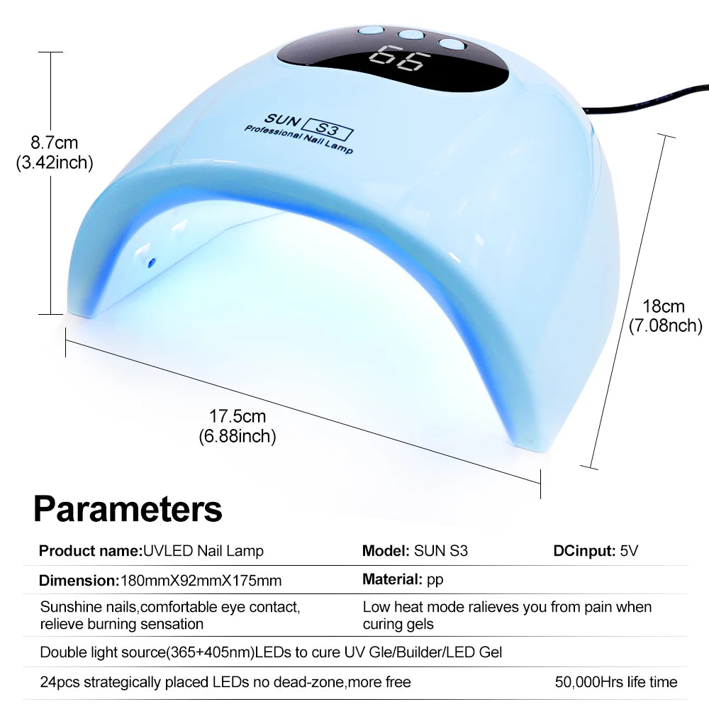 Lampe UV LED pour ongles SUNS3 – CLEVI Paris