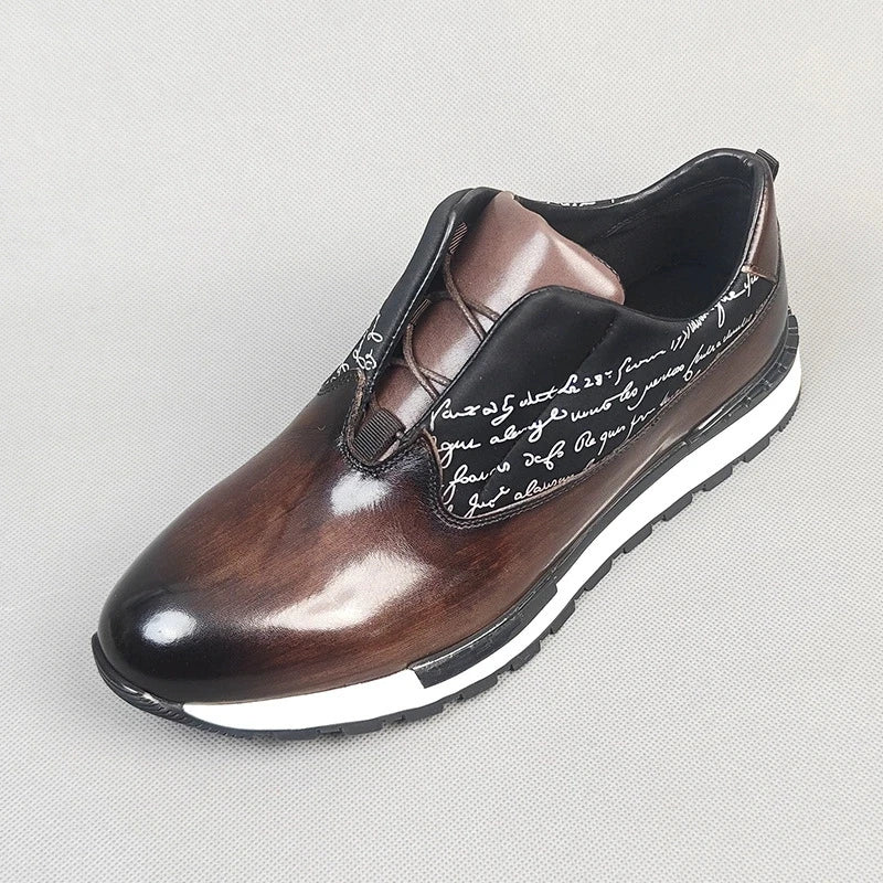 Sneakers en cuir à lacets pour homme – CLEVI Paris