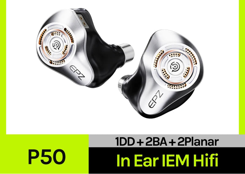 IEM Filaire EPZ P50 Hybride 5 Drivers HiFi 3,5/4,4mm – CLEVI Paris