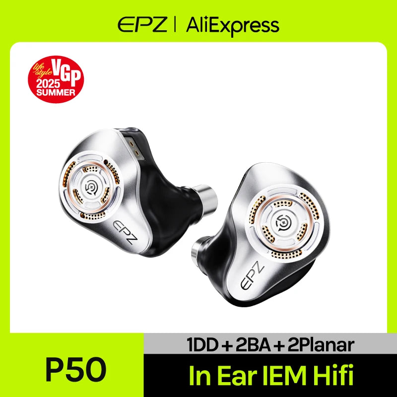 IEM HiFi EPZ P50 5 Drivers Hybrides Câble 6N 4.4mm – CLEVI Paris