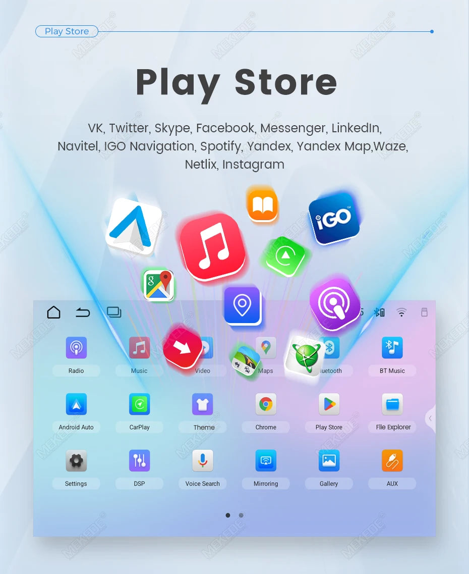 Autoradio MEKEDE 9 ou 10″ Android CarPlay – CLEVI Paris
