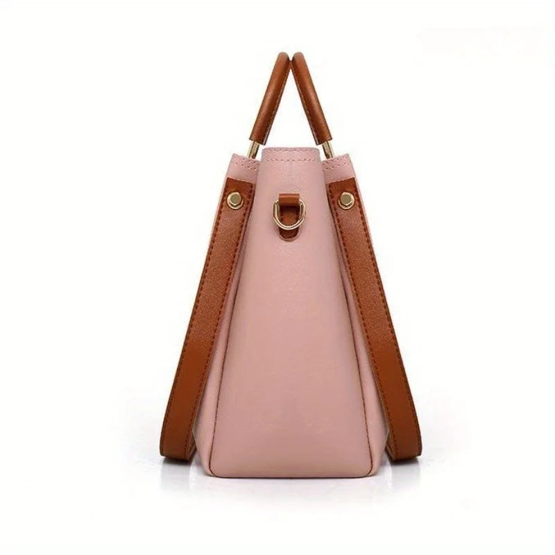 Coffret 4 Sacs Femme PU Rayé Tote + Croisé + Pochette + Porte-Cartes – CLEVI Paris