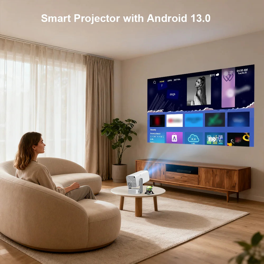 Projecteur Android ThundeaL TD80Pro – 4K, 750 ANSI, Full HD 1080P, WiFi 6, Home Cinéma
