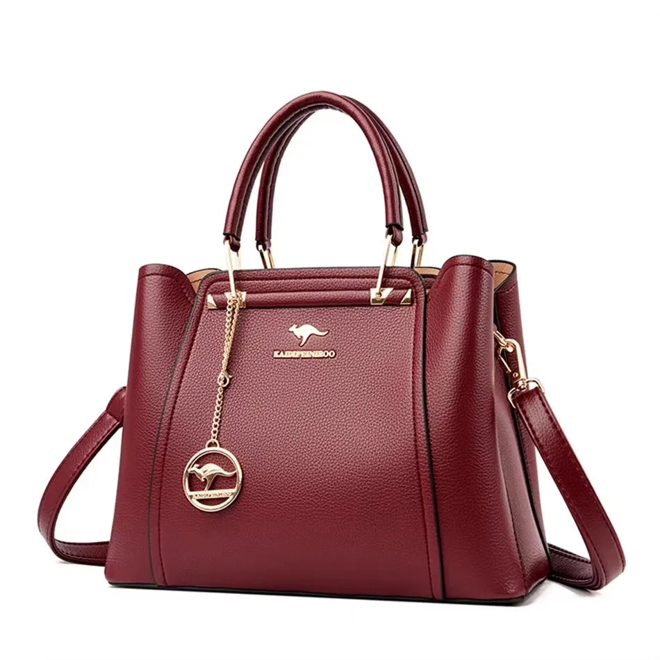 Sac Croisé Cuir Véritable Motif Alligator 3 Poches – CLEVI Paris
