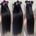 Extensions Cheveux Humains Lisses Remy Hair 100% Naturel Noir Mèches Brésiliennes 10"-32" – CLEVI Paris
