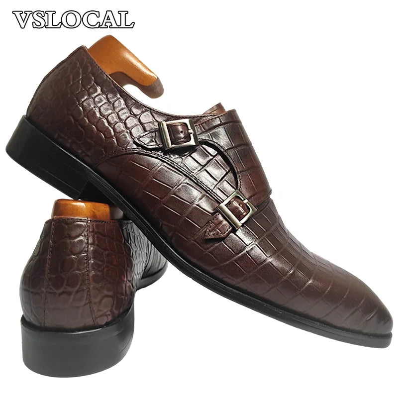Mocassins Monk homme en cuir véritable – CLEVI Paris