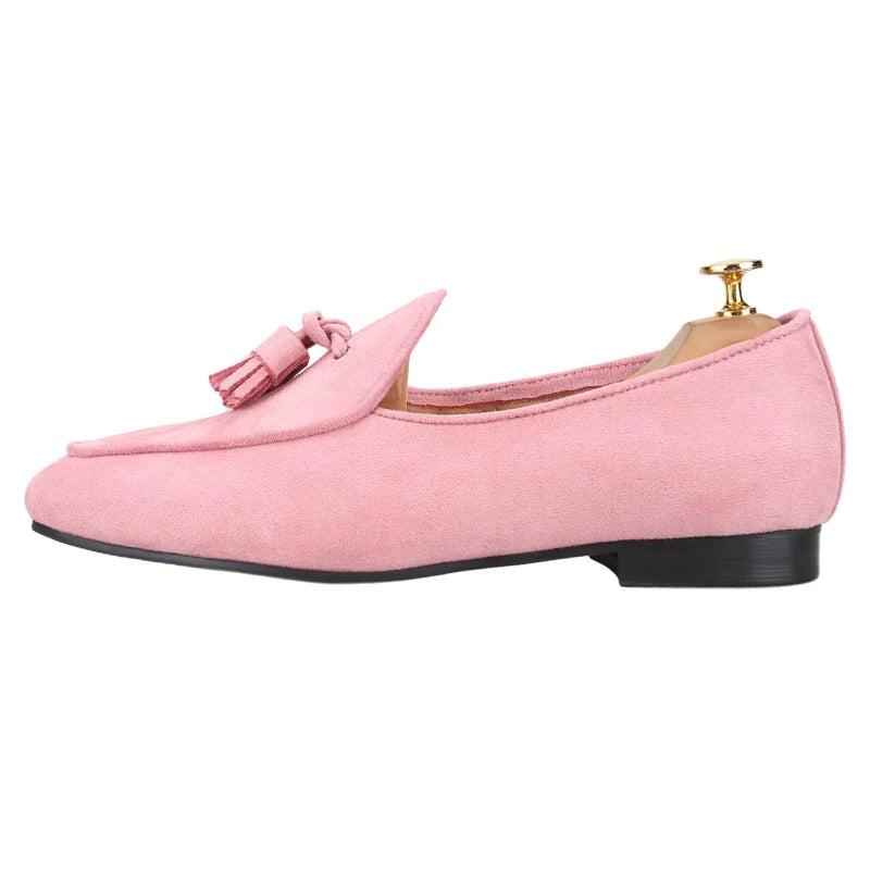 Mocassins Homme Daim à Pompons – CLEVI Paris