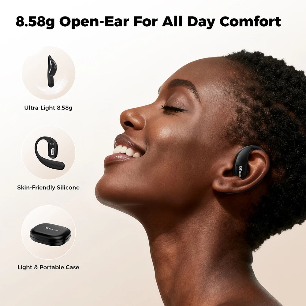 Écouteurs Bluetooth GTbeans E20 Open-Ear 56h IP55 – CLEVI Paris