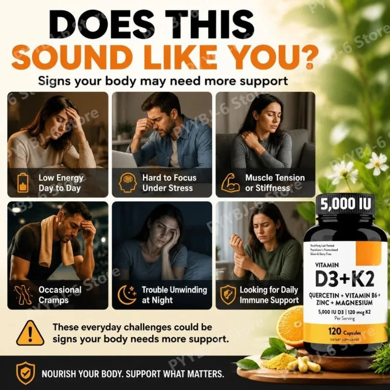 Vitamine D3 K2, flacon de 120 unités – CLEVI Paris