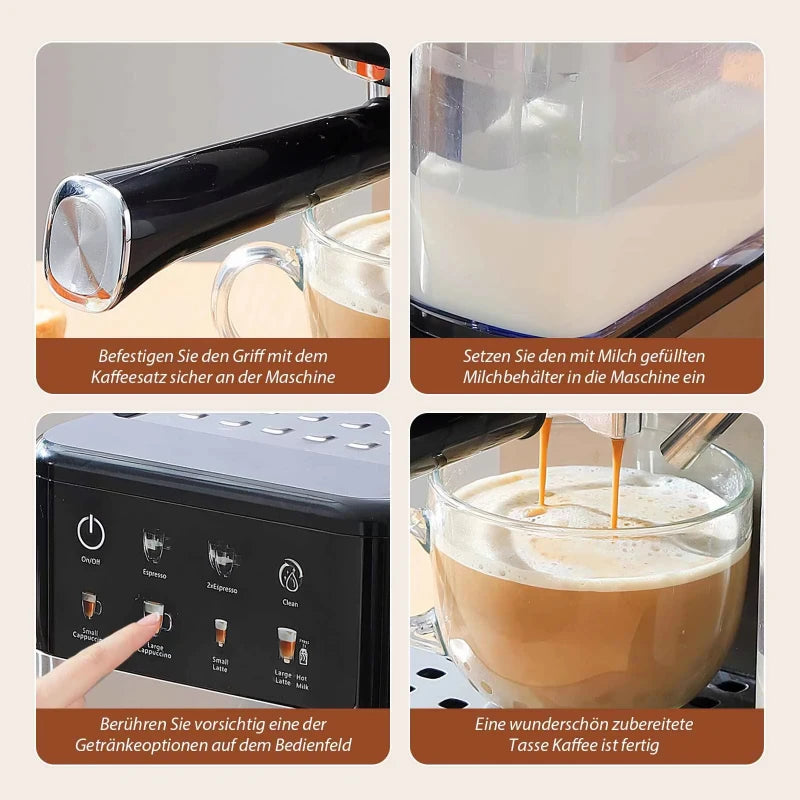 Machine expresso 20 bars avec lait auto – CLEVI Paris