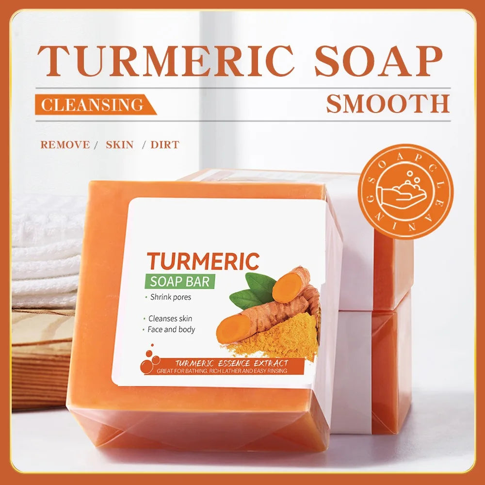 Savon Artisanal Curcuma eelhoe – Éclaircissant, Exfoliant & Nettoyant Corps & Visage – CLEVI Paris
