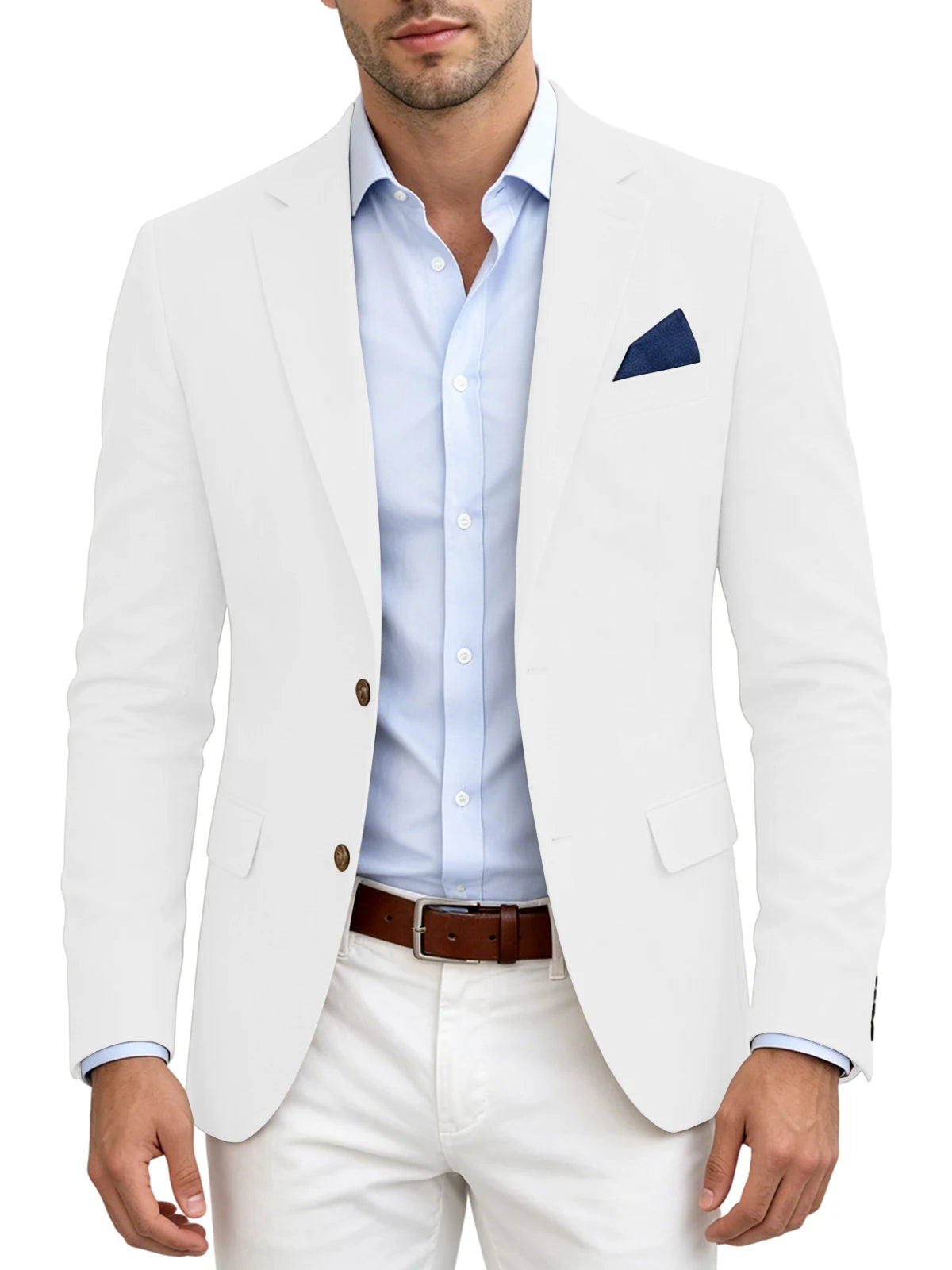 Blazer homme en lin mélangé, 2 boutons – CLEVI Paris
