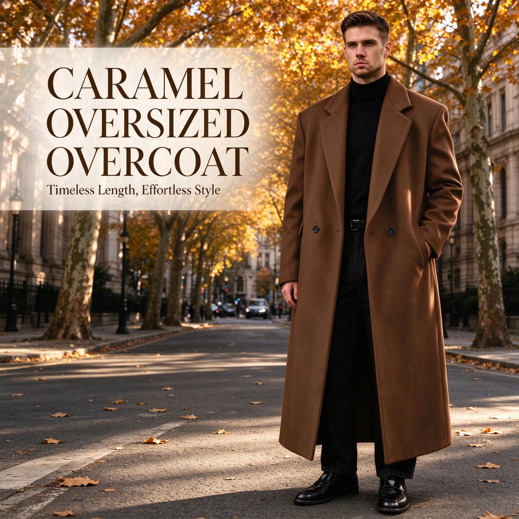 Manteau homme très long en laine mélangée – CLEVI Paris