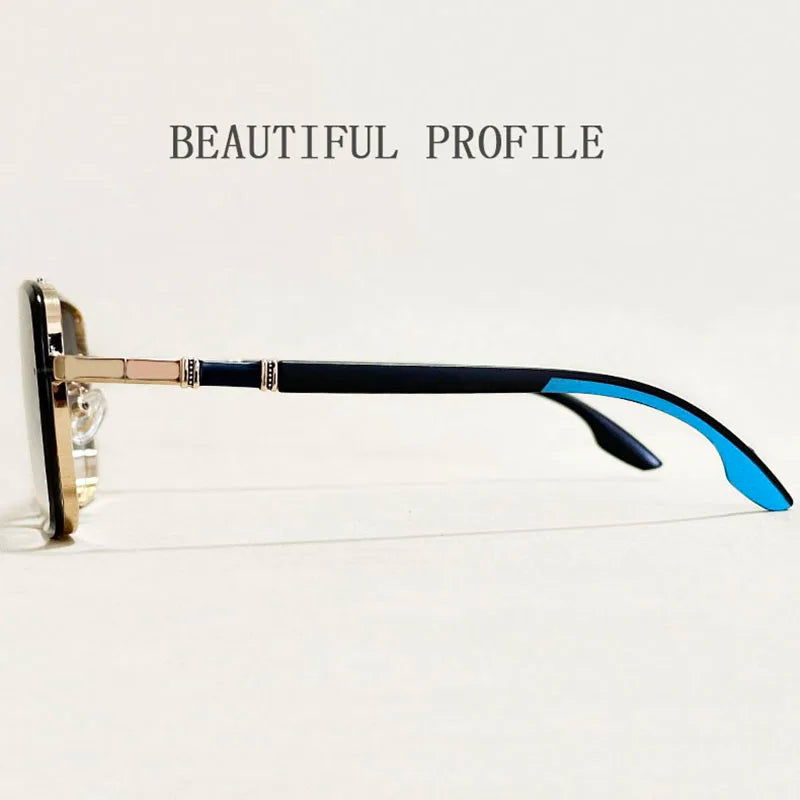 Lunettes de Soleil Carrées Vintage Luxe Miroir UV400 Unisexe – CLEVI Paris