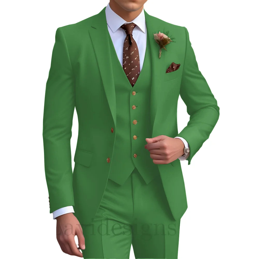 Costume homme 3 pièces, coupe droite plissée – CLEVI Paris
