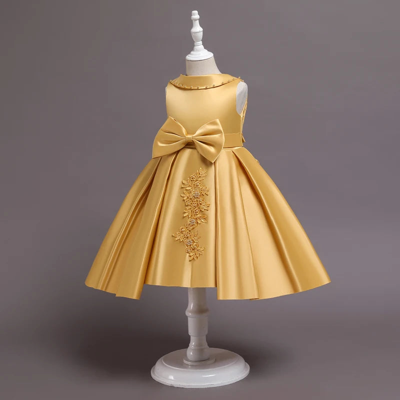 Robe princesse fille de cérémonie à fleurs – CLEVI Paris