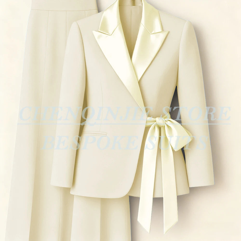 Tailleur femme blazer et pantalon large – CLEVI Paris