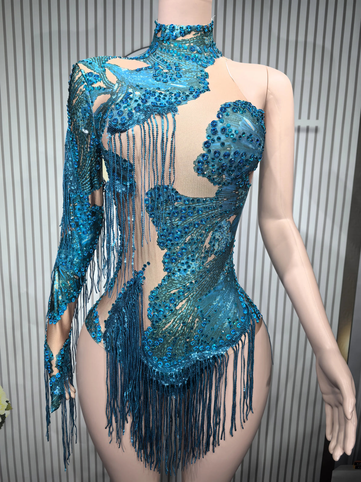 Body Sequins Franges Élastique Danse Scène Nightclub – CLEVI Paris