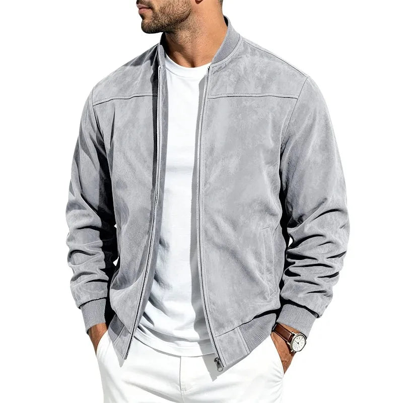 Blouson homme ample zippé à col rond – CLEVI Paris