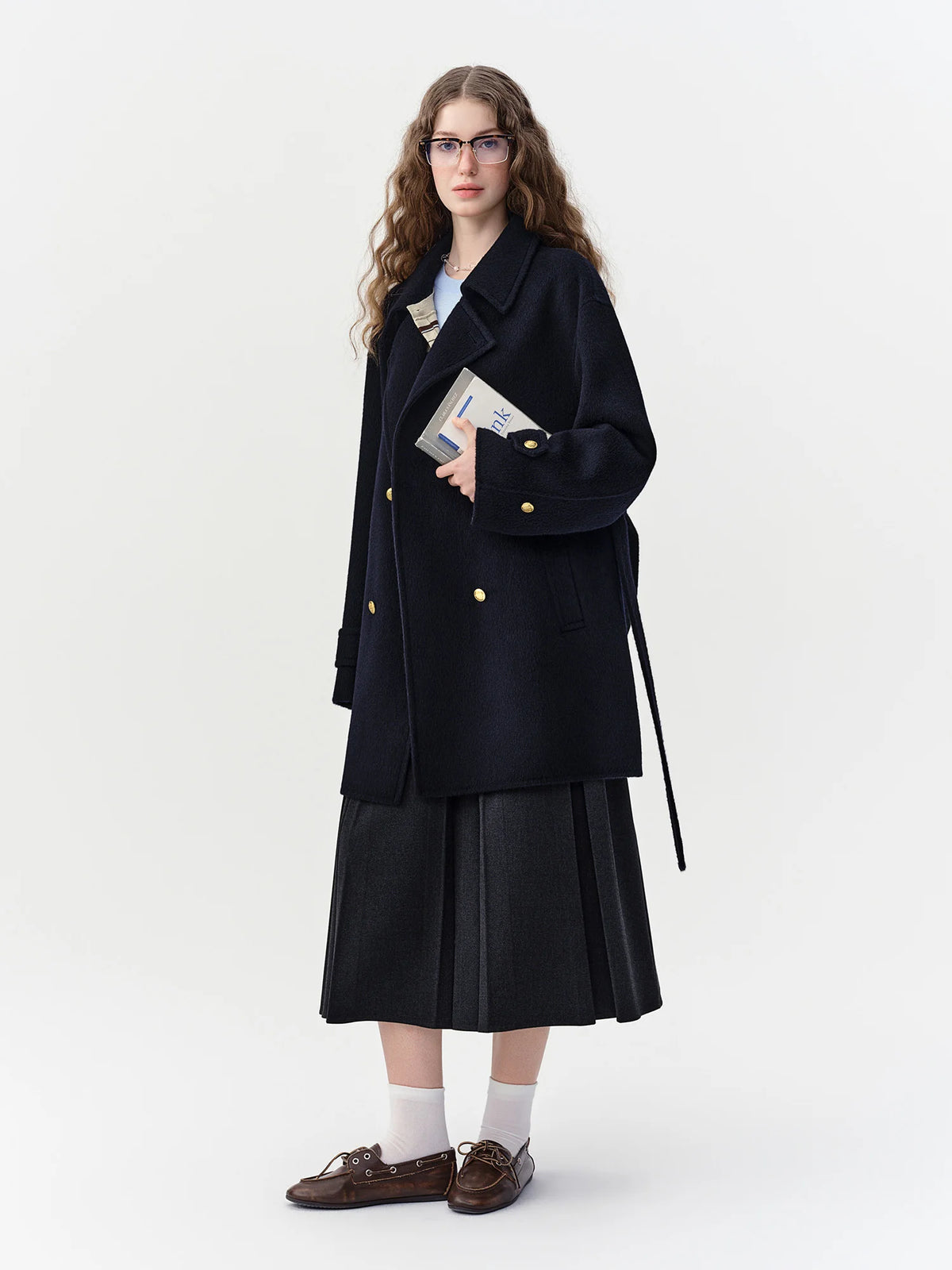 Manteau femme en laine ceinturé DUSHU – CLEVI Paris