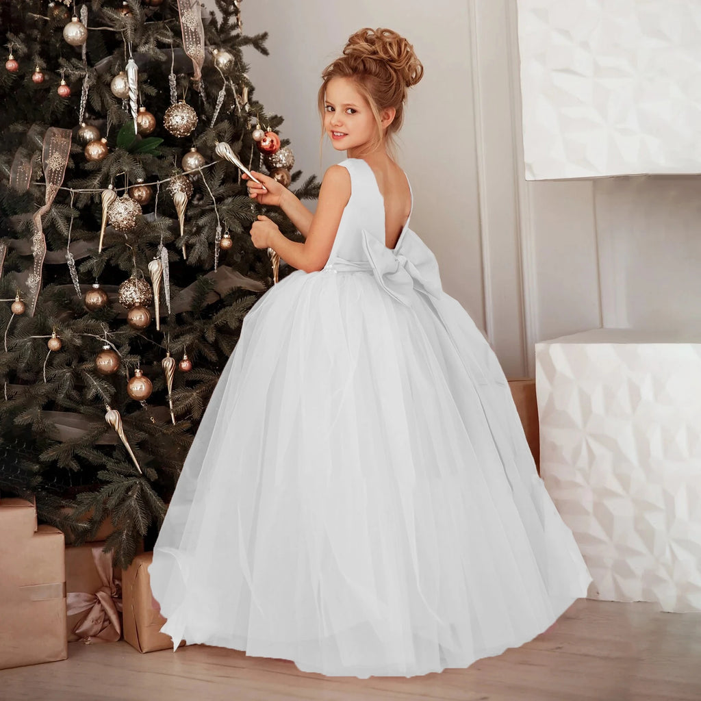 Robe cérémonie fille en dentelle LP-505 – CLEVI Paris