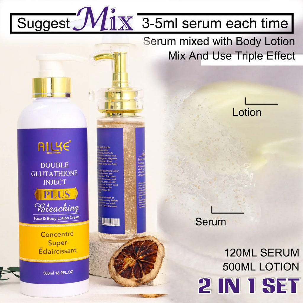 Sérum Éclaircissant Or 24K & Glutathion AILKE – Anti-Taches & Teint Uniforme – CLEVI Paris