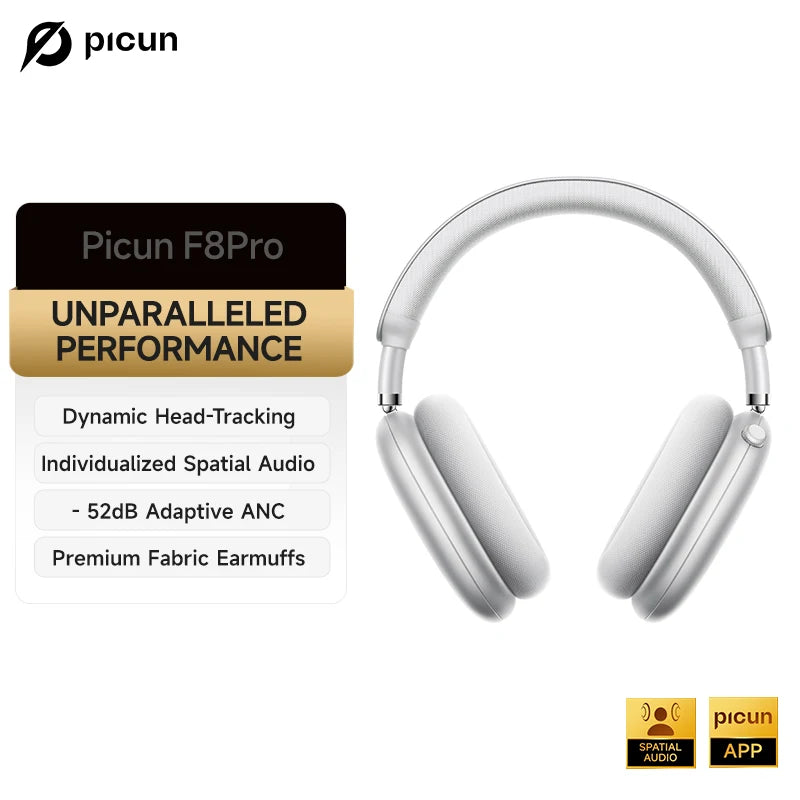 Casque ANC Picun F8 Pro Bluetooth 5.4 – CLEVI Paris