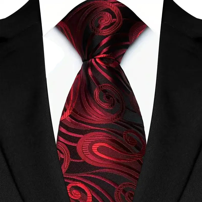 Cravate homme motif cachemire en polyester – CLEVI Paris