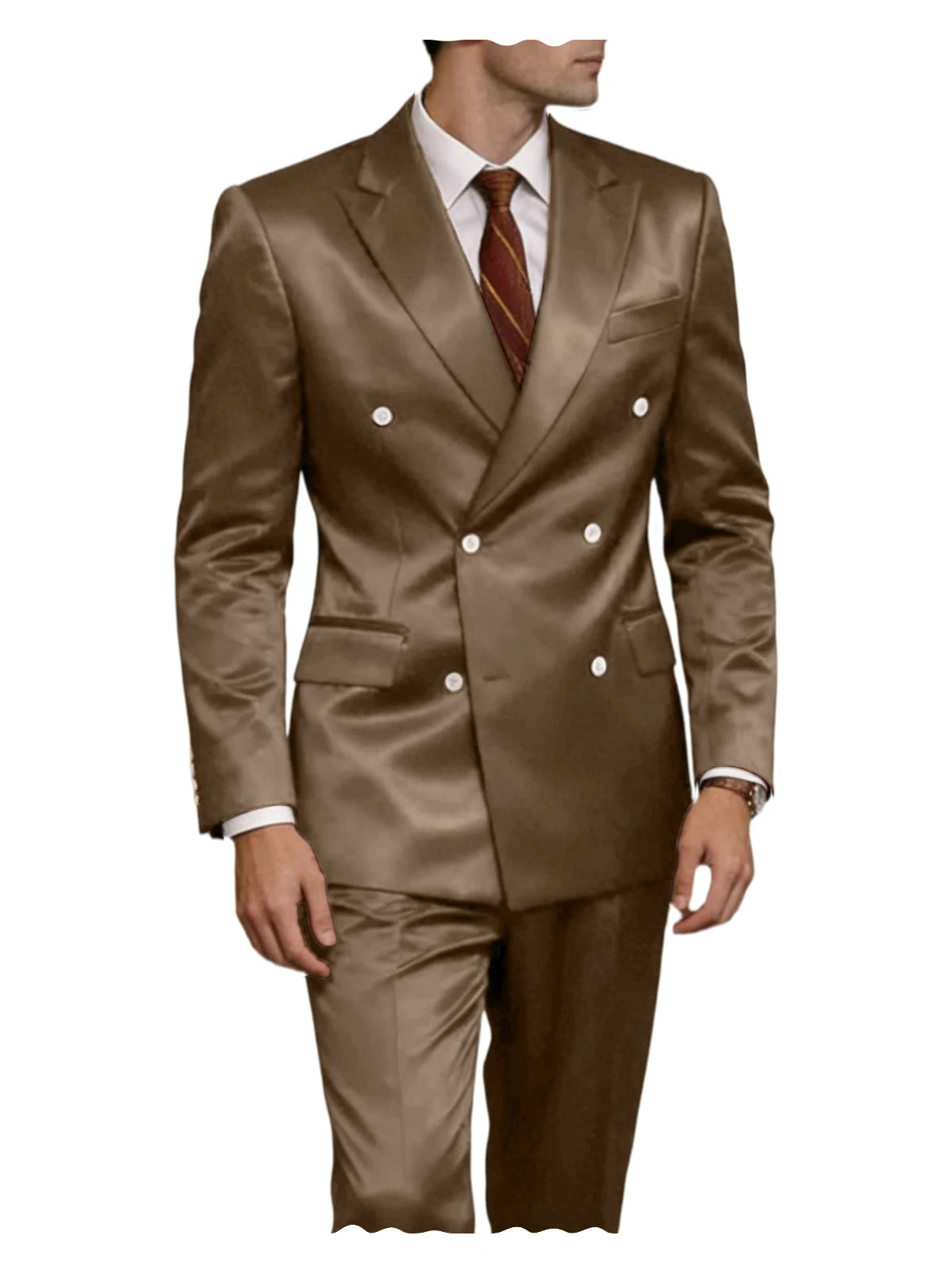 Smoking homme 2 pièces en satin – CLEVI Paris