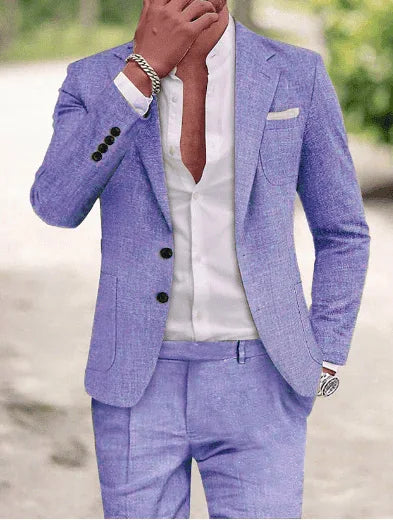 Costume Homme Lin Été 2 Pièces – CLEVI Paris