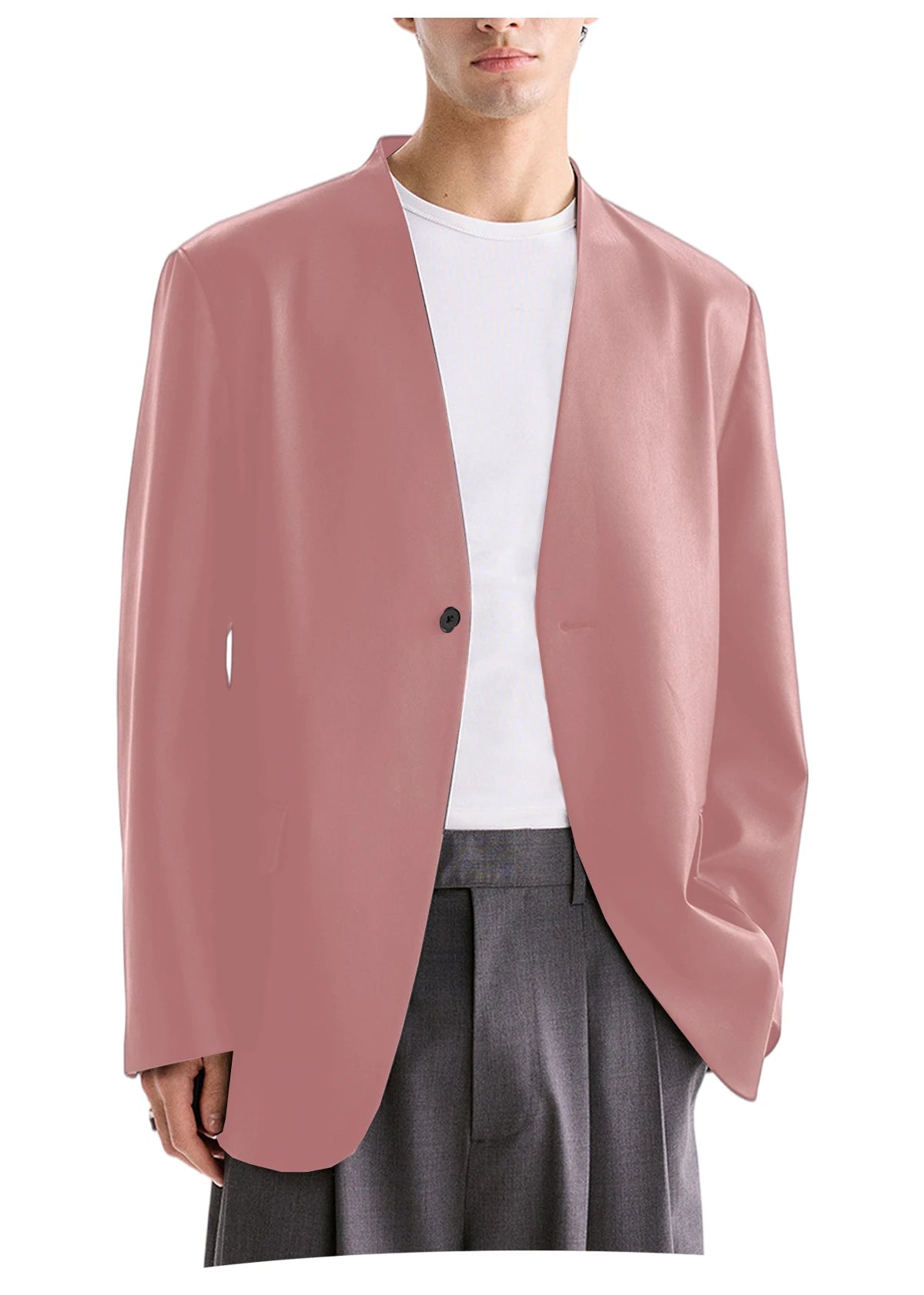 Blazer homme en tweed à chevrons, coupe droite – CLEVI Paris