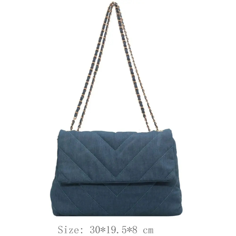 Sac baguette femme en toile, trois bleus – CLEVI Paris
